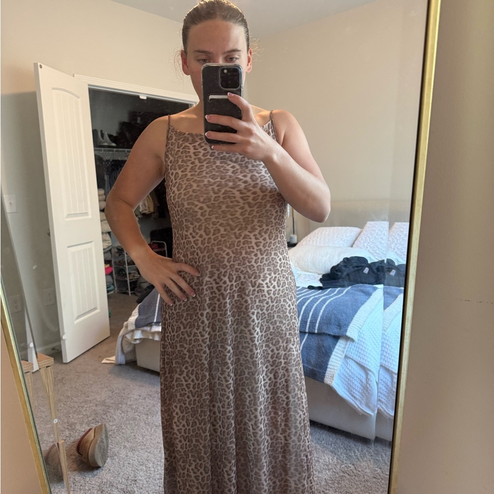 See You Monday Animal Print Maxi Dress